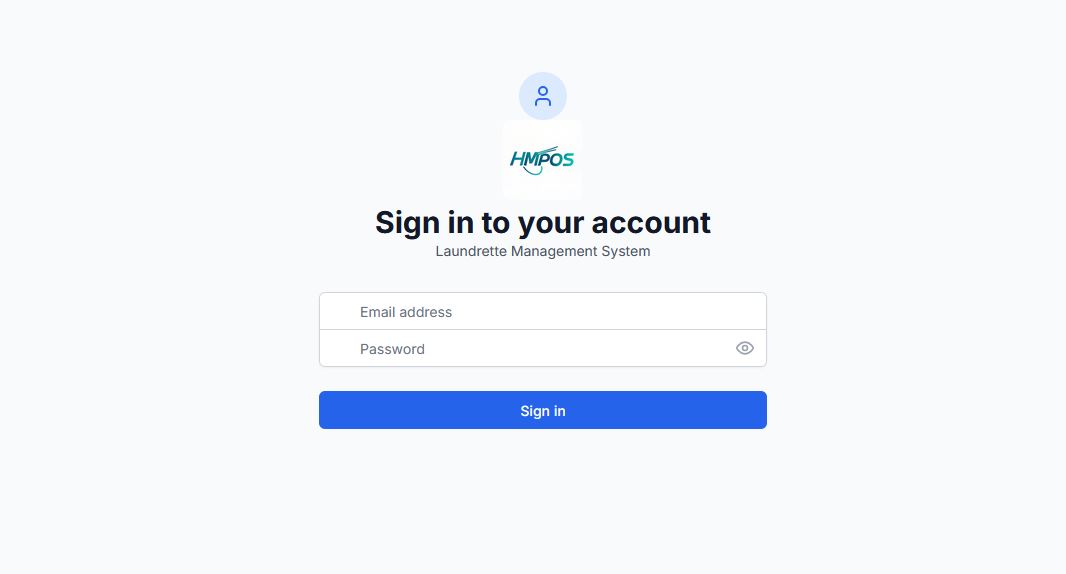 HMPos Login Page