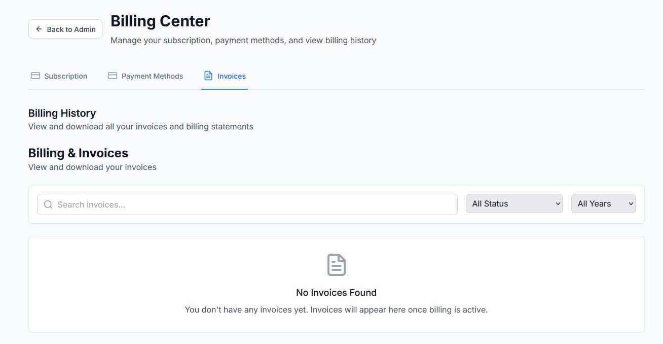 Billing Center