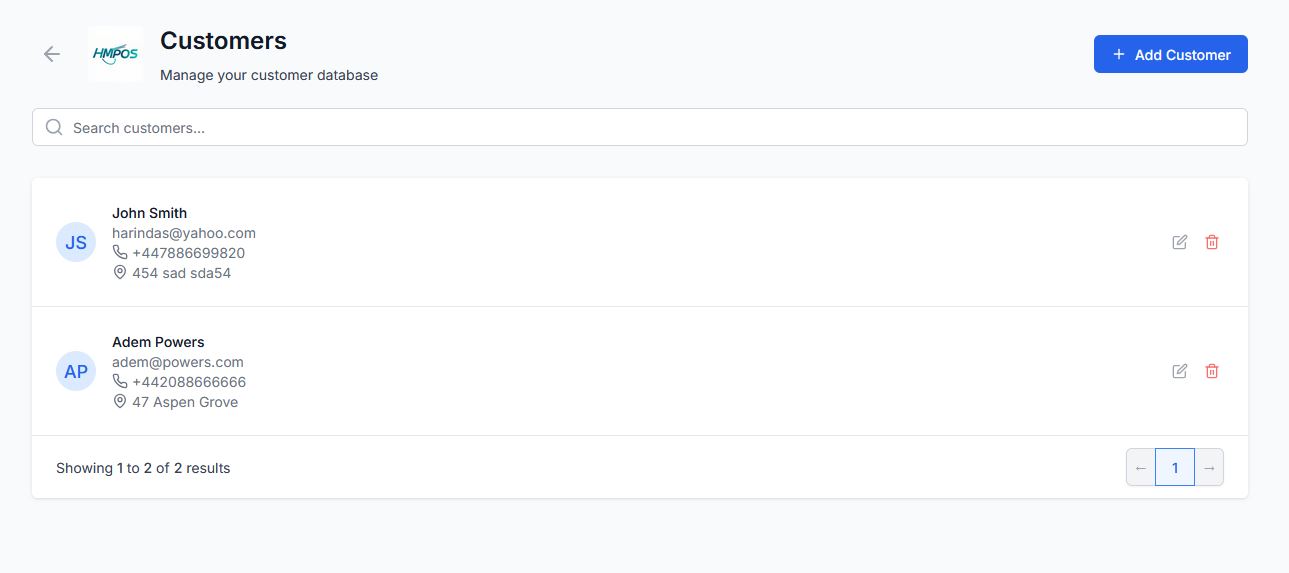 Customer List